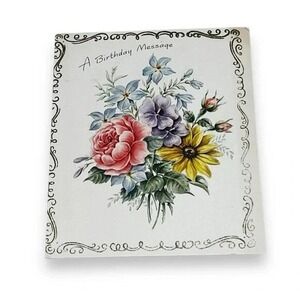 Hallmark A Birthday Message c1946 Vintage Greeting Card DBX